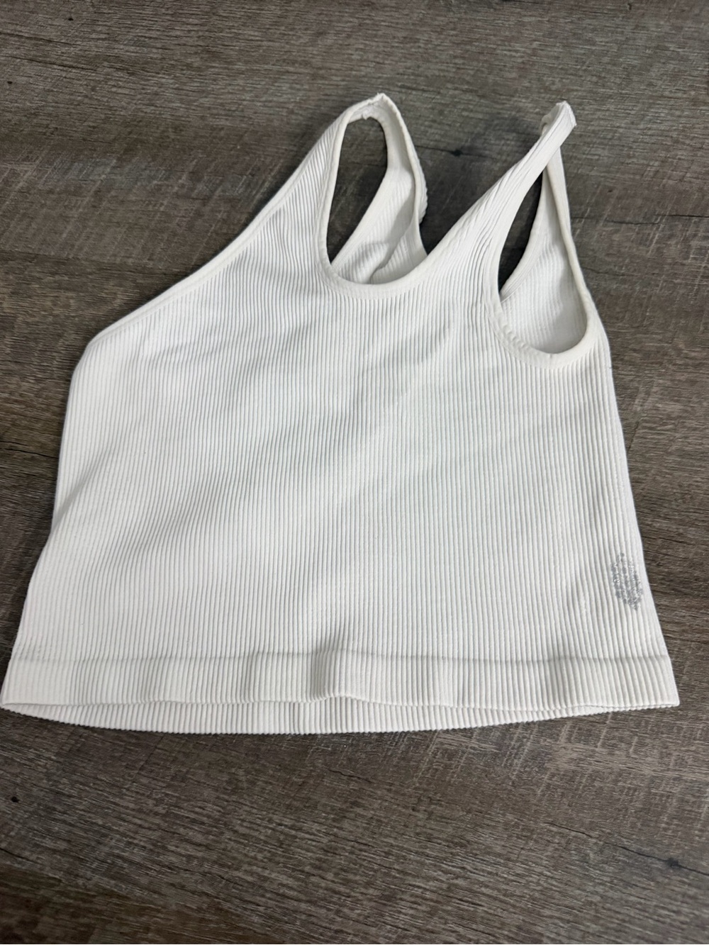 Free People White Ribbed Tank Top
